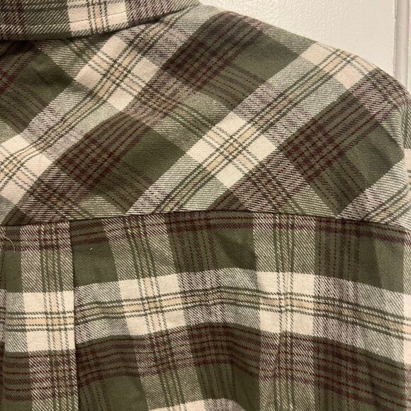 Forever 21 plaid cropped flannel button down top size small - Picture 6 of 8